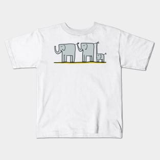 elephant family Kids T-Shirt